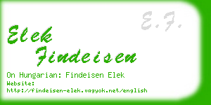 elek findeisen business card